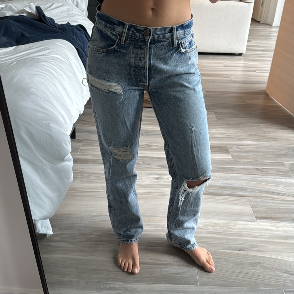 RIPPED JEANS Grlfrnd low rise Helena jeans size 26